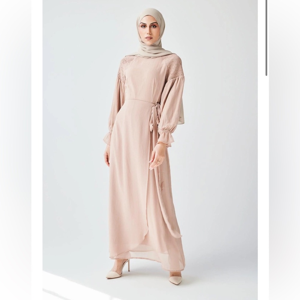 Zahraa the Label Brianna Tie Waist Maxi Dress IVORY